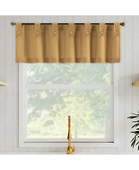 Archaeo Cotton Blend Button Tab Top Cafe Curtain Valance