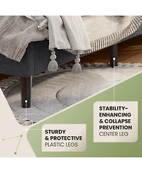 Gouun Upholstered Bed Base with Button Stitched Headboard