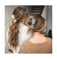 Large Clip - Black Checkered Pearl