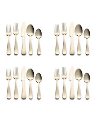 Kitchinox Alton Bay Gold Satin 20-Pc. Flatware Set, Service for 4