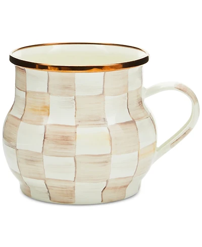 Mackenzie-Childs Mocha Check Mug