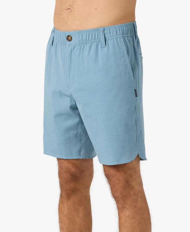 O'Neill Men's Reserve Light Check Scallop Elastic Waist Shorts