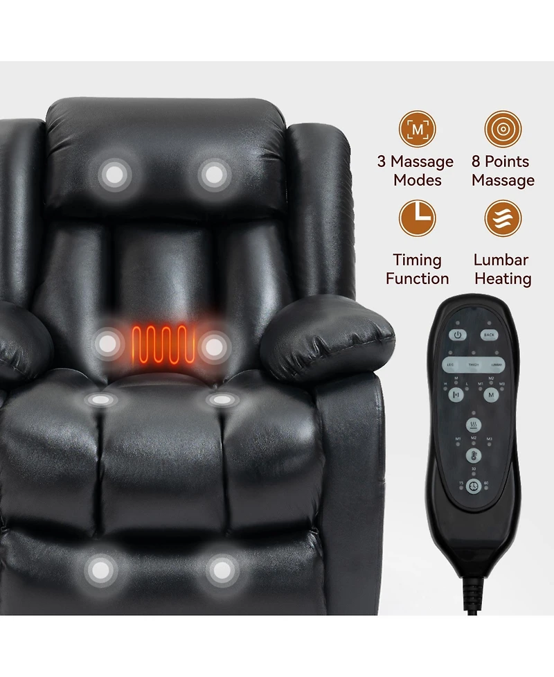 Mondawe Genuine Leather Power Lift Recliner Chair