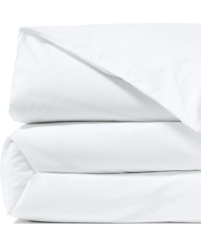 Lands' End 300 Thread Count Cotton Smooth Percale Duvet Bed Cover