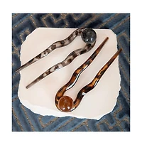 French Hair Pin Set - Tortoise + Pearl