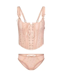 Adore Me Plus Diamond Corset & Panty Set