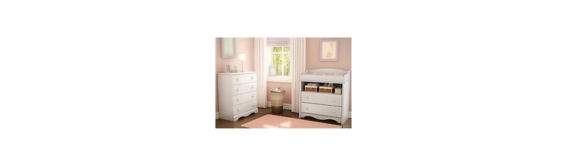 Slickblue 4 Drawer Bedroom Chest with Wooden Knobs