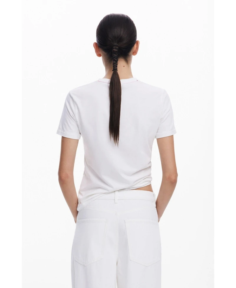 Desigual Women's Large flower T-shirt