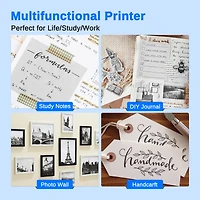 Sticker Printer, PM230 Mini Thermal Printer Bluetooth Portabel Maker with 3 Rolls of Paper, Print Pods Multiple Templates fo