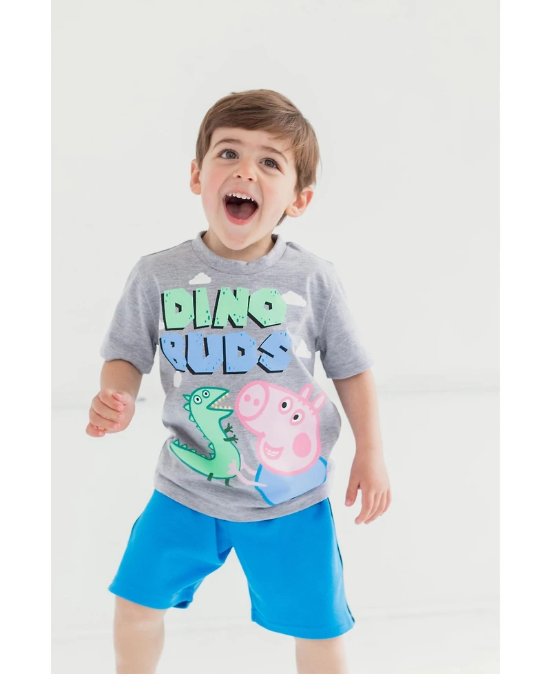 Peppa Pig Toddler Boys T-Shirt and Mesh Shorts Outfit Set