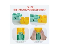 Sperric Toddler Interactive Bathtub Slide Set with Rubber Ducks and Ball – Bath Toys, Puzzle Slide Bath Toy for Kids, Fun Water Slide Bath Toy