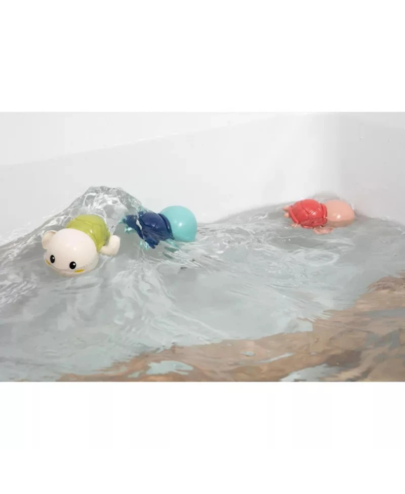 Sperric Toddler Floating Turtle Bath Toys 1-3, Wind-Up Swimming Toys Girls, Fun Cute Pool Toys Safe and Durable Bathtub Water Toys, 3-Pack