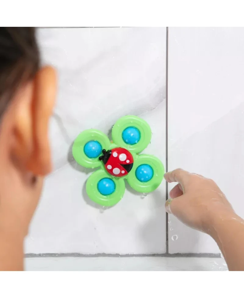 Sperric Toddler Suction Cup Spinner Toys for Toddlers, Suction Cup Fidget Spinner Bath Toys, Spinning Top Sensory Toys 1-3