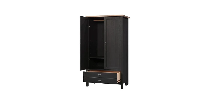 Wardrobe Armoire Cabinet with Bottom Drawer – Stylish Storage Solution for Bedrooms, Guest Rooms, or Entryways