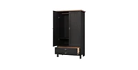 Wardrobe Armoire Cabinet with Bottom Drawer – Stylish Storage Solution for Bedrooms, Guest Rooms, or Entryways