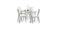 Slickblue Modern 5-Piece Dining Set with Table and Chairs for Contemporary Dining Rooms
