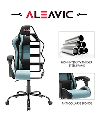 Dyhome Adjustable Reclining Ergonomic Faux Leather Swiveling Pc & Racing Game Chair