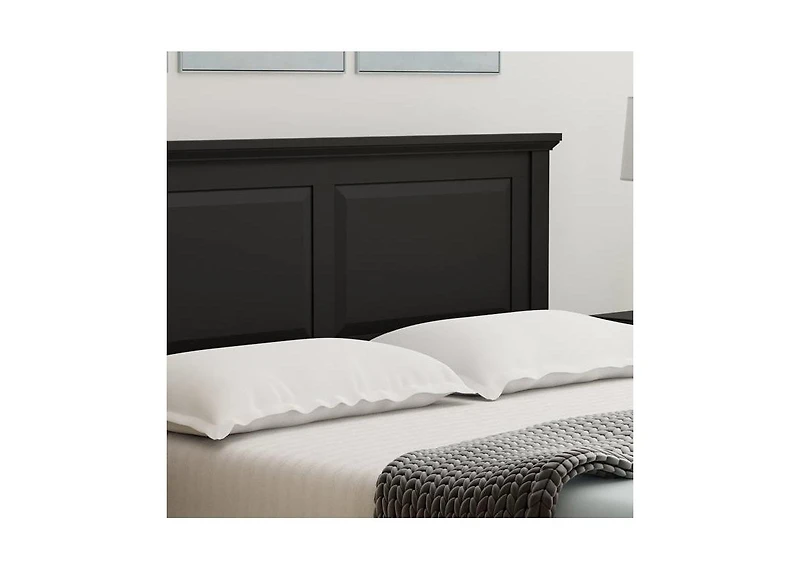Sturdy Traditional Bed Frame with Headboard – Platform Design Wood Slats for Bedroom Decor