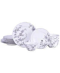 222 Fifth Bellamy Porcelain 12 Pc. Dinnerware Set, Service for 4