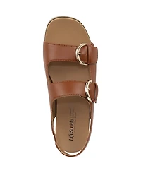 LifeStride Women's Goodie Square Open Toe Slingback Platform Sandals