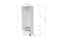 Kings Brand Furniture - Corry Wardrobe Armoire Storage Closet, White