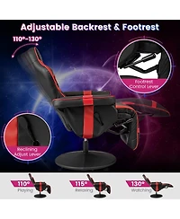 Gouun Massage Video Gaming Recliner Chair with Adjustable Height