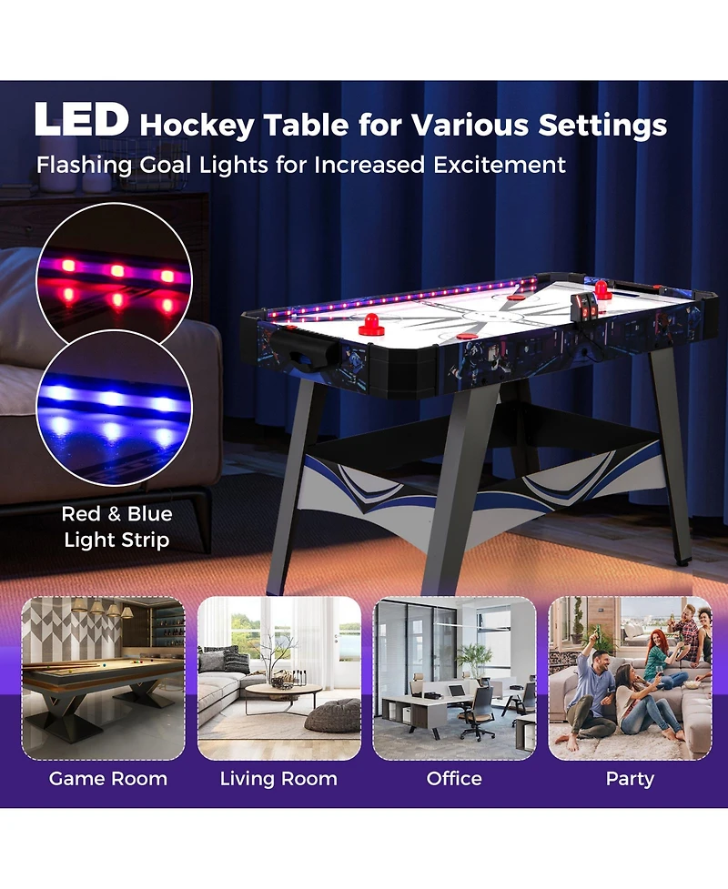 Gouun Air Powered Hockey Game Table with 2 Pushers and Pucks
