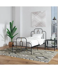 Slickblue Farmhouse Adjustable Height Platform Bed in Metal Finish