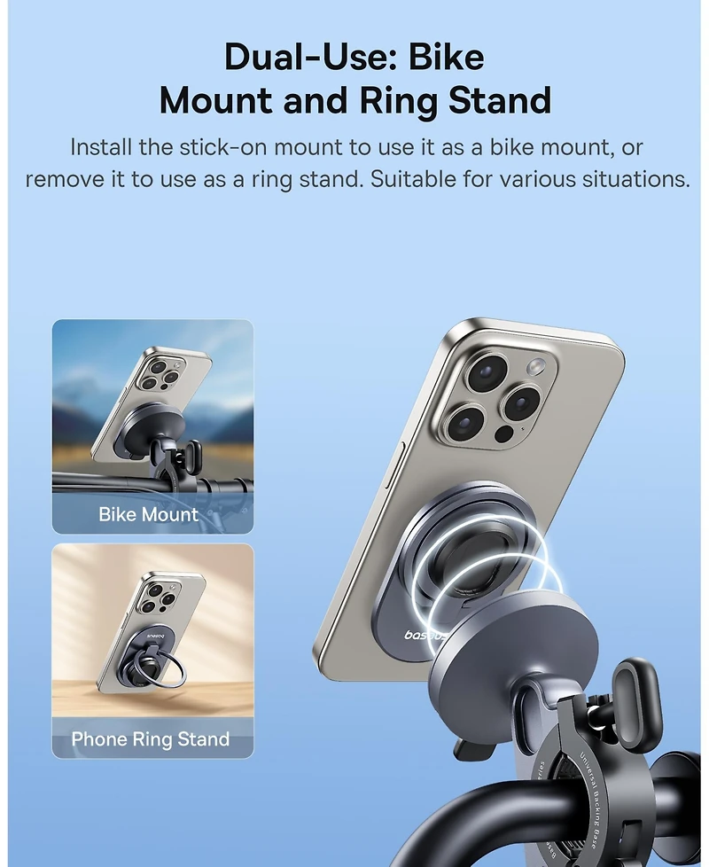 Baseus PrimeTrip Bike Phone Mount Motorcycle Mount Holder for Bicycle