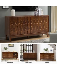 Hulala Home Olympia Mid-Century 60” Wide Sideboard with Adjustable Legs