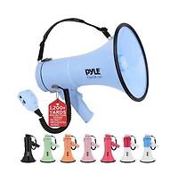 Pyle 50-Watt Portable Megaphone with Siren, MP3 Input, Automatic Siren, Shoulder Strap, Lightweight