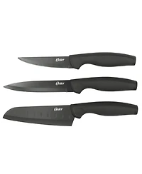 Oster Slicecraft 14 Piece High Carbon Stainless Steel Knife Block Cutlery Set - Black