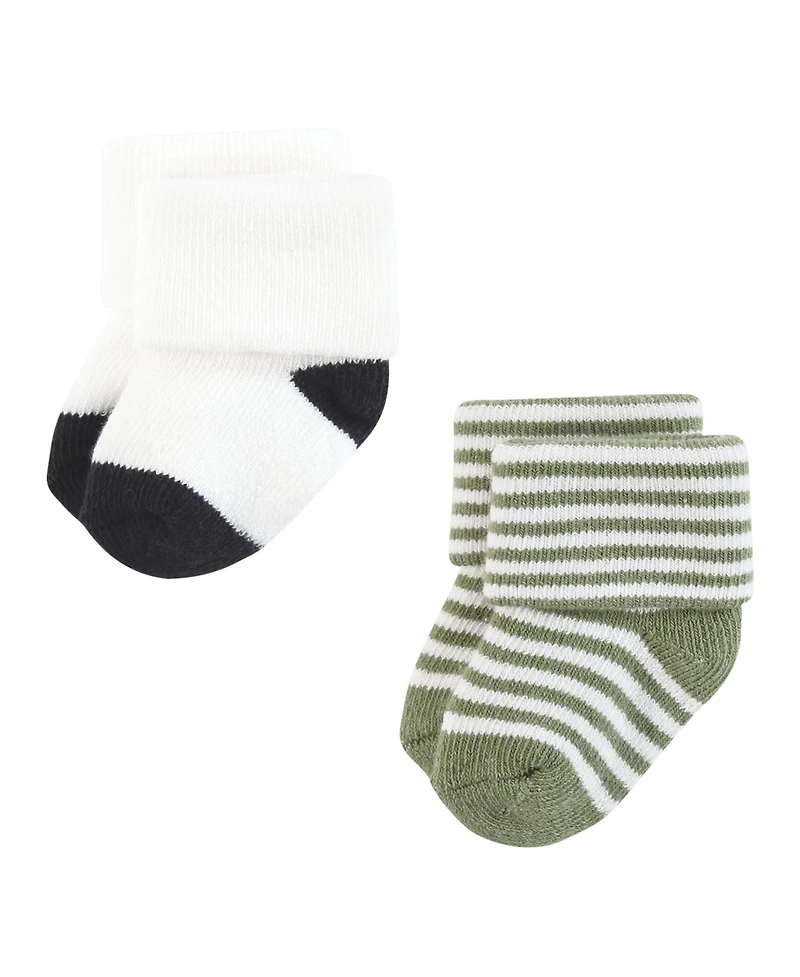 Touched by Nature Baby Boys Organic Cotton Socks, Brown Bear