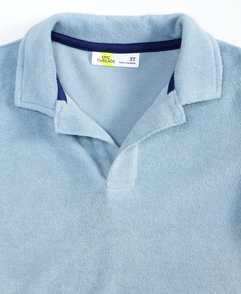 Epic Threads Toddler Boys 2T-4T Terry Towel Polo & Shorts Set, Exclusively at Macy's
