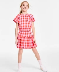 Epic Threads Little Big Girls Gingham Smocked Top Bubble Skirt Exclusively At Macys