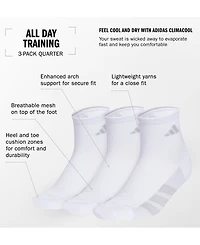 adidas Women's 3-Pk. All Day Training Quarter Socks