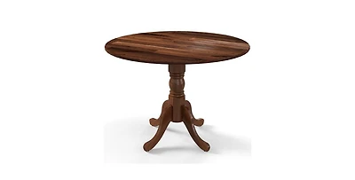 Solid Wood Round Kitchen Table – Rustic Dining with Sturdy Legs and Smooth Finish