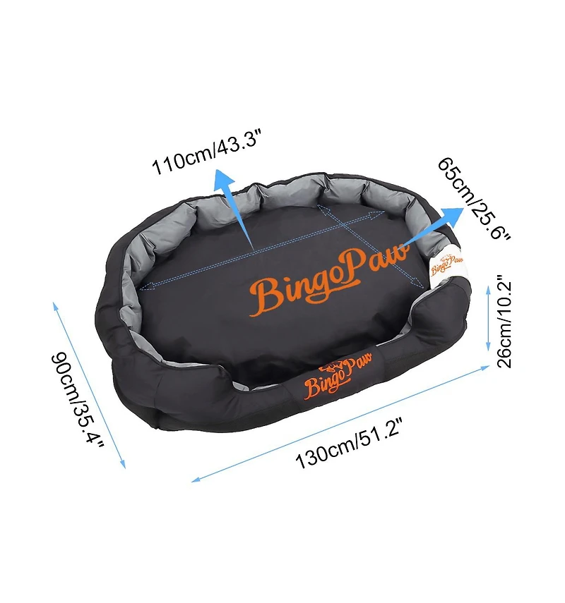 Bingopaw Scratch Prevention Dog Bed Waterproof Sofa Dog Bedding for Large Dogs