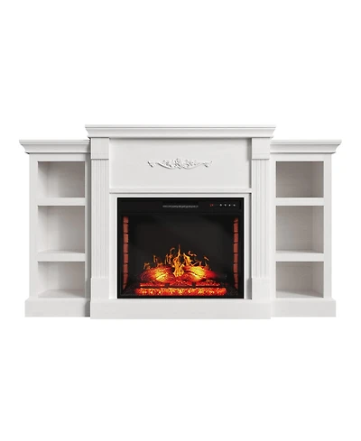 Tv Stand Fits TVs up to 75 inches with Electric Fireplace