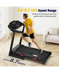 Redliro Foldable Treadmill, 15% Auto Incline, 350 lb Capacity, Bluetooth, Voice Control, Heart Rate Monitor, for Home & Officel