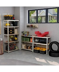Pcs 5 Tier Adjustable Garage Shelving Unit with 2000 lbs Max Load for Warehouse