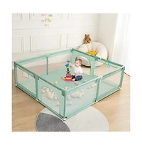 Comomy Baby Playpen, 71x79'' Extra Large Baby Playard, Kids Activity Center with Anti-Slip Base, Safety Play Yard for Infants Toddlers