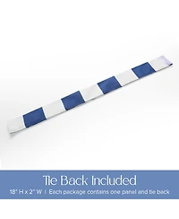 Awesome Home Outdoor Cabana Stripe Uv Protected Privacy Tab Top Curtain Panel, 52"x84"