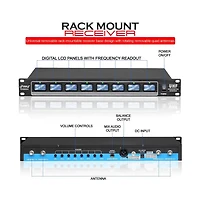 Pyle 8-Channel Uhf Wireless Microphone System with 4 Handheld Mics, 4 Beltpack Mics, Headsets & Lavalier Mics