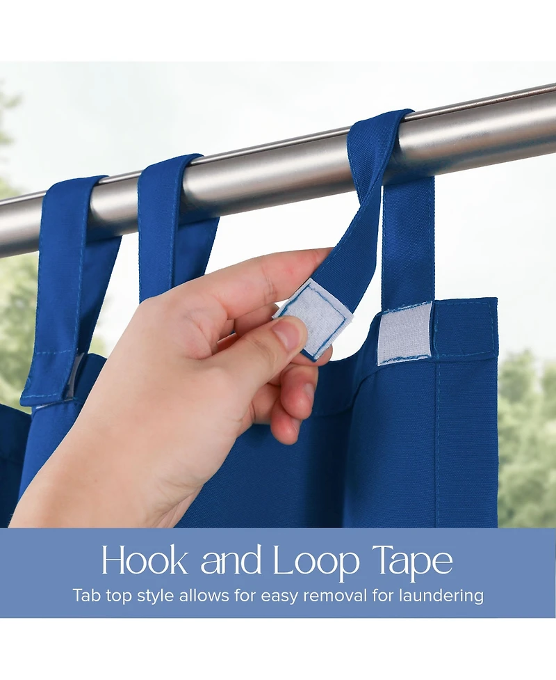 Awesome Home Outdoor Cabana Solid Uv Protected Privacy Tab Top Curtain Panel, 52"x108"