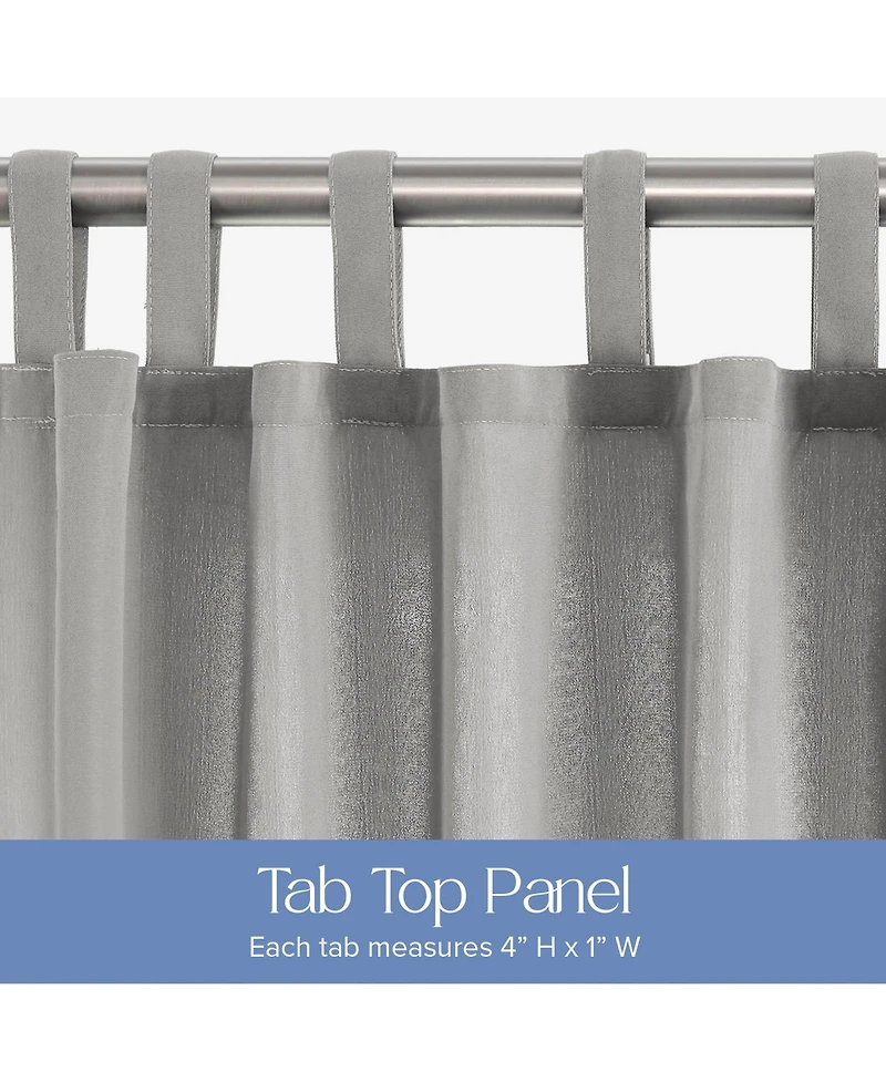 Awesome Home Outdoor Cabana Solid Uv Protected Privacy Tab Top Curtain Panel, 52"x108"