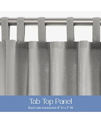 Awesome Home Outdoor Cabana Solid Uv Protected Privacy Tab Top Curtain Panel, 52"x108"