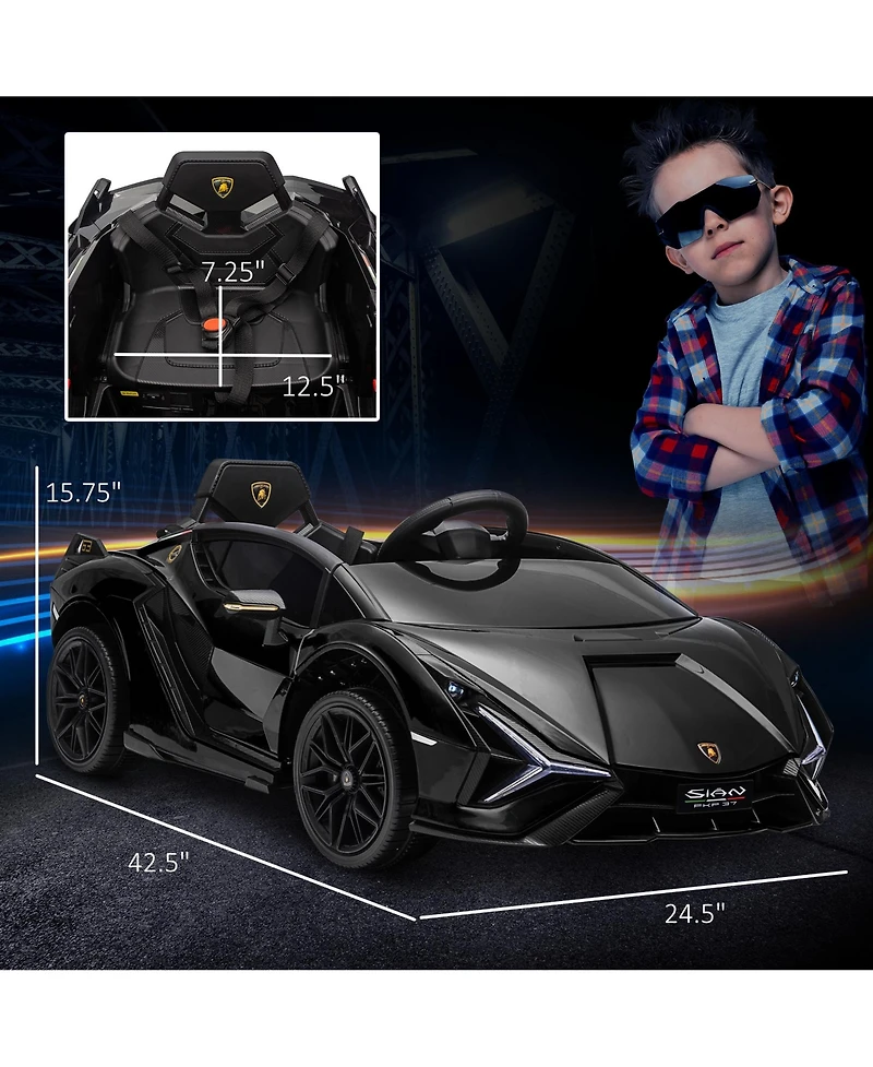 Aosom 12V Lamborghini Sian Licensed Electric Car for Kids