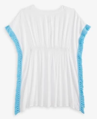 Breaking Waves Big Girls Fringe Kimono Cover-Up