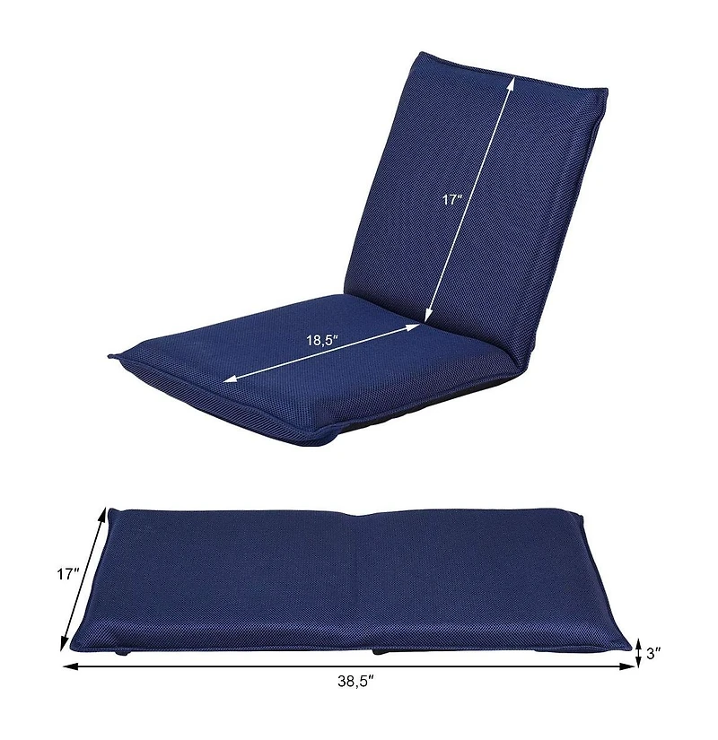 Gouun Adjustable 6 positions Folding Lazy Man Sofa Chair Floor Chair